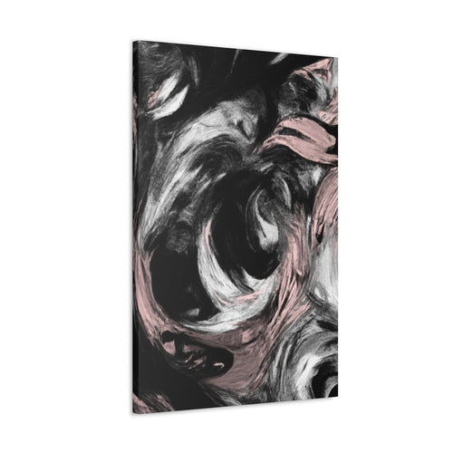 Wall Art Decor - Canvas Print Artwork - Black Pink White Abstract - Father Tree